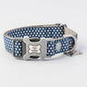 Navy Star Fabric Dog Collar