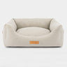 Sand Herringbone Luxury Dog Bed