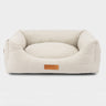 Beige Herringbone Luxury Dog Bed