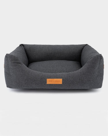 Dark Grey Luxury Dog Bed Hugo Hudson London