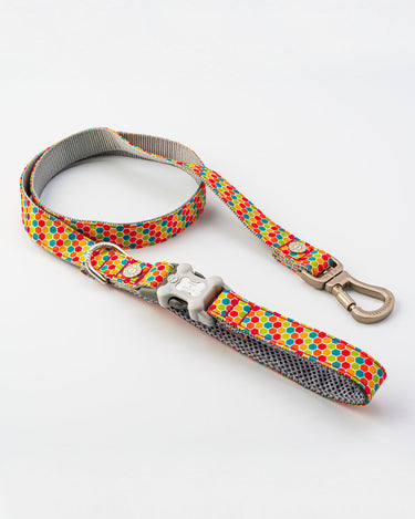 Geometric Multi-colour Fabric Dog Lead