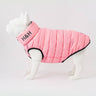  Reversible Dog Puffer Jacket - Light Pink and Grey