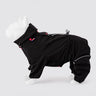 Reflective Hooded Dog Overalls - Black