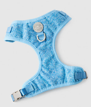 Blue Luxury Tweed Dog Harness