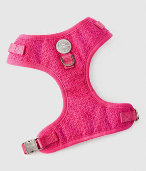 Pink Luxury Tweed Dog Harness