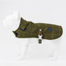 Tweed Fleece Dog Jacket - Dark Green Checked