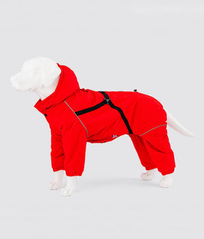 Winter Dog Snowsuit - Red