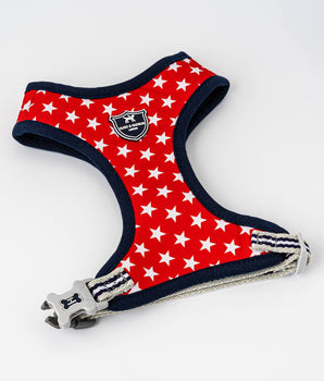 Fabric Dog Harness - Red Star