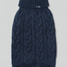 Cable Knit Pullover Dog Jumper - Navy