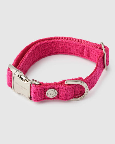 Pink tweed collar best sale