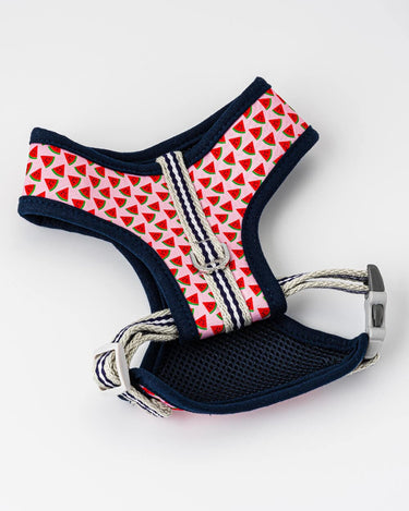 Fabric Dog Harness - Pink Watermelon Back Buckle