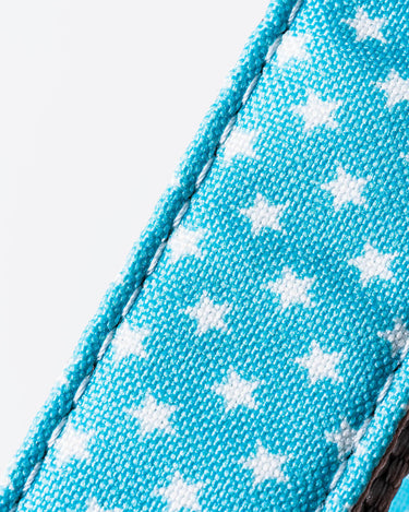 Turquoise Star Fabric Dog Collar Pattern