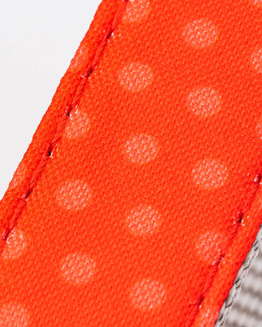 Red and Coral Polka Dot Fabric Dog Collar Pattern