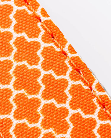 Orange Geometric Fabric Dog Collar Pattern