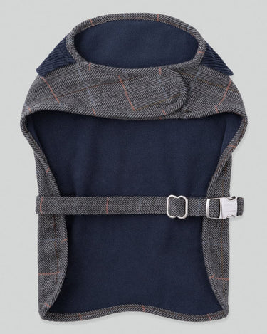 Grey Checked Herringbone Tweed Dog Jacket Inner