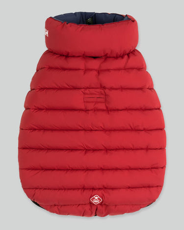 Reversible Dog Puffer Jacket - Navy & Berry Back Reverse