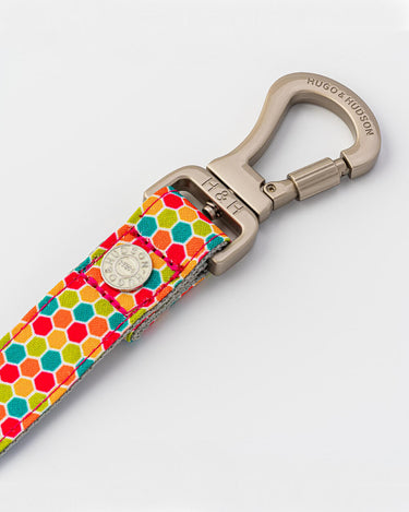 Geometric Multi-colour Fabric Dog Lead Hook