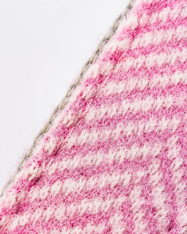 Tweed Metal Buckle Dog Collar - Pink Herringbone Pattern
