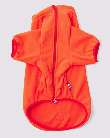 Outdoor Fleece Dog Jacket - Orange Front