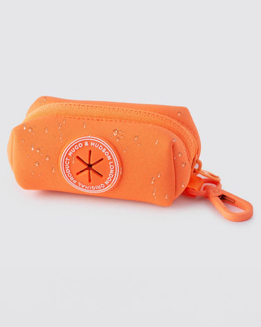 Waste Poop Bag Holder - Orange Water Drops