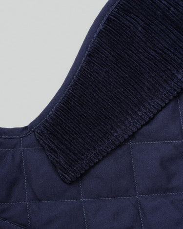 Navy Quilted Dog Jacket Collar