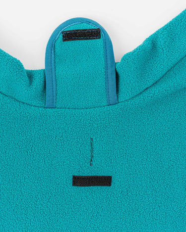 Outdoor Fleece Dog Jacket - Teal Green Lead Hole