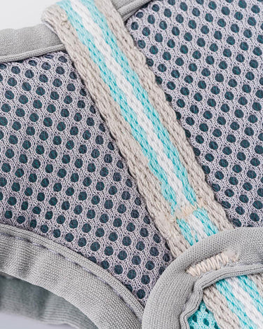 Mesh Dog Harness - Aqua Stitching