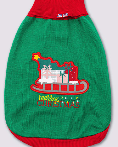 Christmas Dog Jumper - Santa's Sleigh Back