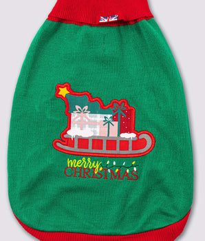 Christmas Dog Sweater - Santa's Sleigh Back