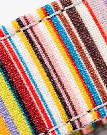Fabric Dog Collar - Striped Multi-color Pattern