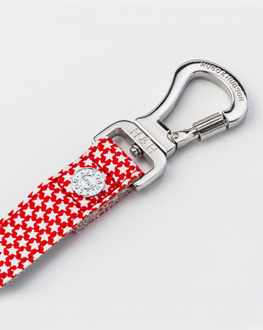 Fabric Dog Lead - Red Star Hook