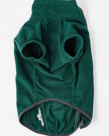 Cosy Warm Fleece Dog Jacket - Forest Green Front