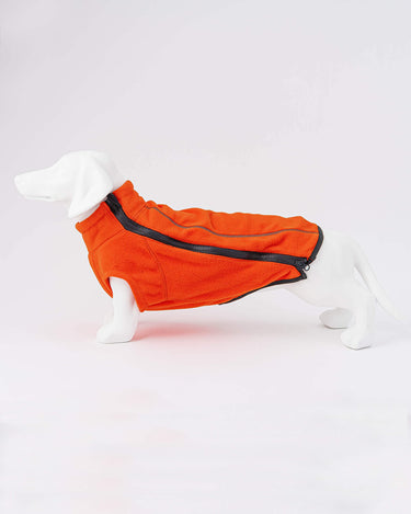 Cosy Warm Fleece Dog Jacket - Orange