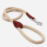 Rope and Suede Leather Dog Lead - Brown