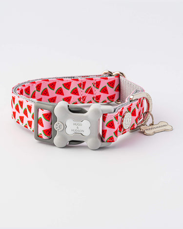 Fabric Dog Collar - Pink Watermelon