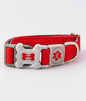 Mesh Dog Collar - Red