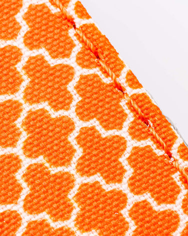 Fabric Dog Collar - Orange Geometric Pattern